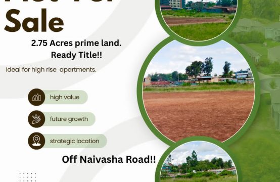 Prime Plot For sale -Ideal for High-rise Apartment-Riruta.